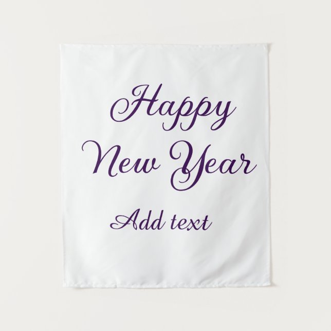 Tapete De Parede Happy new year purple calligraphy simple minimal  (Frente)