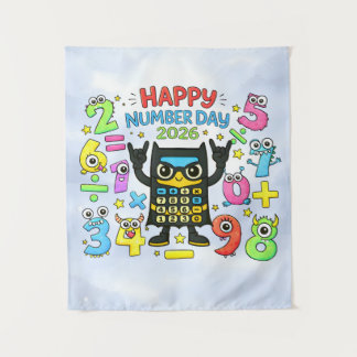 Tapete De Parede Happy Number Day 2026 Cute Calculator Math Design