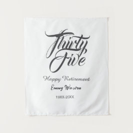 Tapete De Parede Happy retirement bold letter name year elegant sim