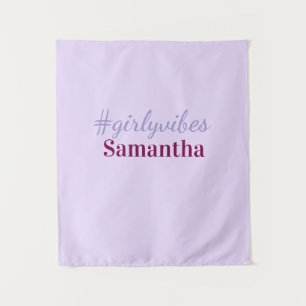 Tapete De Parede hashtag girlyvibes roxo claro rosa vibrações femin