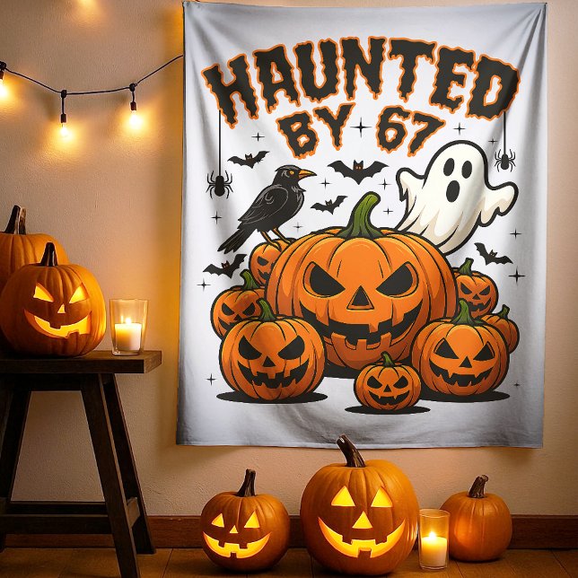 Tapete De Parede Haunted by 67 Funny Ghost And Pumpkin Halloween (Criador carregado)