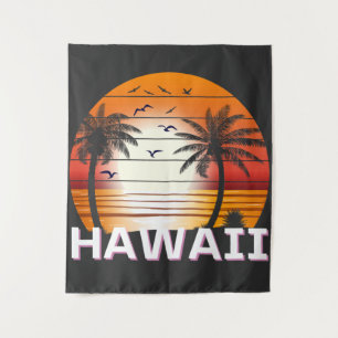 Tapete De Parede Hawaii Vintage Palm Trees Summer Beach