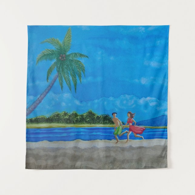 Tapete De Parede Hawaiian Beach Run (Frente)