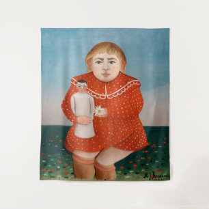 Tapete De Parede Henri Rousseau - Criança com uma Boneca