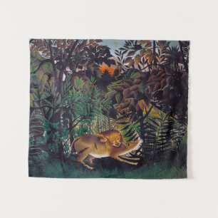 Tapete De Parede Henri Rousseau - O Leão Faminto