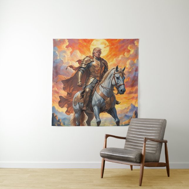 Tapete De Parede Heroic Trump Warrior em Ouro Armor (In Situ)