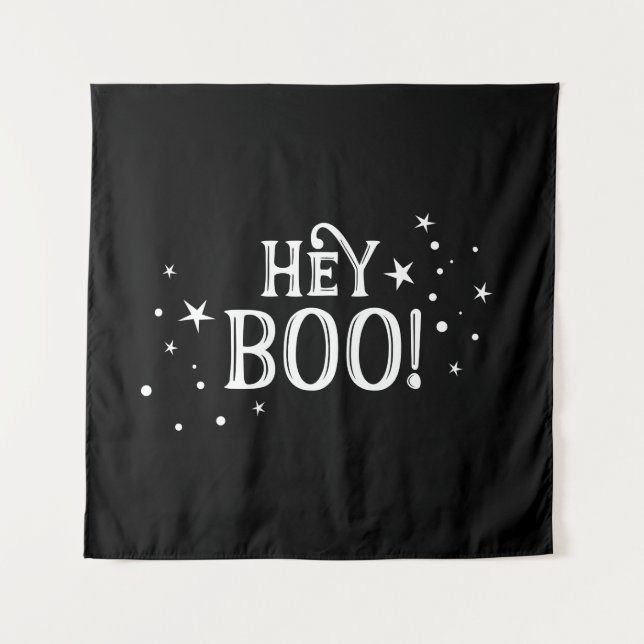 Tapete De Parede Hey Boo! Halloween Backdrop party banner  (Frente)