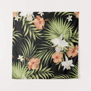 Tapete De Parede Hibisco Tropical: Padrão Floral Vintage