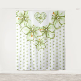 Tapete De Parede Hibiscus & lace WHITE