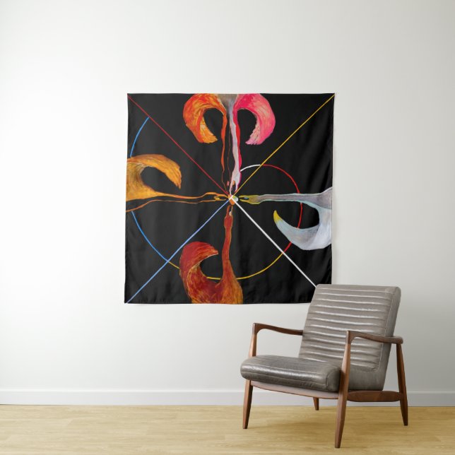 Tapete De Parede Hilma af Klint - The Swan No 7 (In Situ (Horizontal))