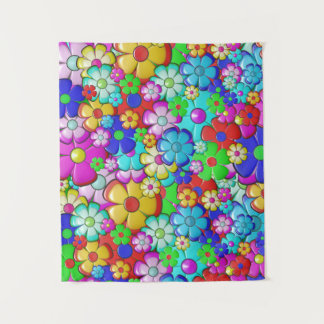 Tapete De Parede Hippy retro floral art