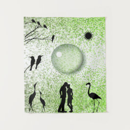 Tapete De Parede História Romântica do Amor com Cenário Encantador