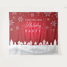 Tapete De Parede Holiday Party snowflakes photobooth backdrop