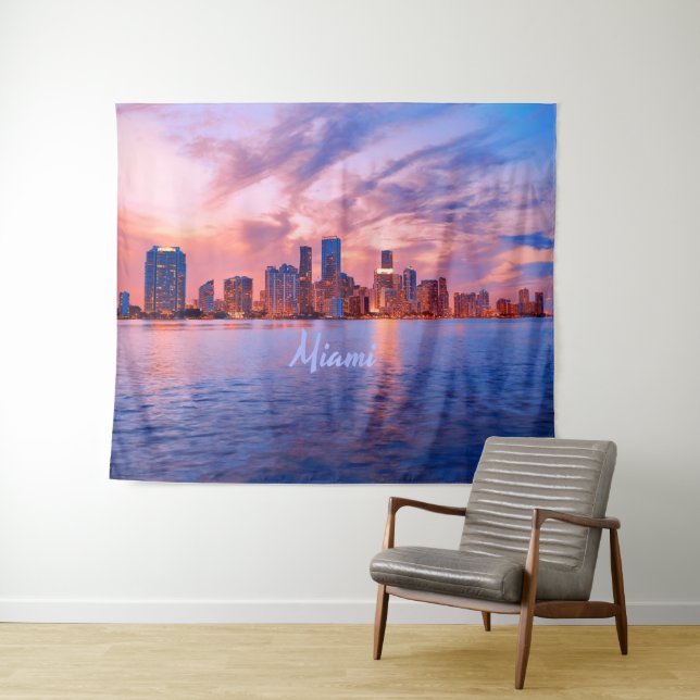 Tapete De Parede Horizonte da Cidade de Miami Beach Flórida (In Situ (Horizontal))