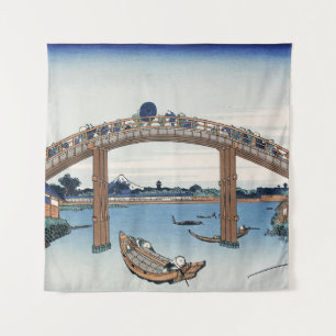 Tapete De Parede Housai Monte Fuji visto debaixo da Ponte dos Homen