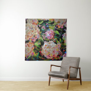 Tapete De Parede Hydrangea Blossom Decorativo Arte Floral Rosa