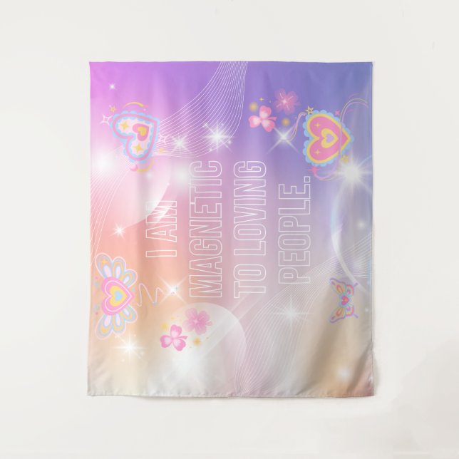 Tapete De Parede I am Magnetic, Motivational, Inspirational, Pink (Frente)