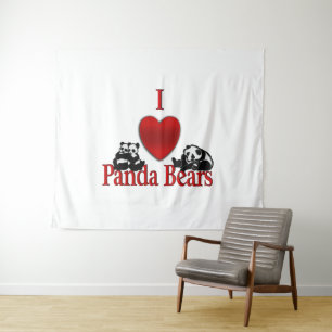 Tapete De Parede I Heart Panda Bears