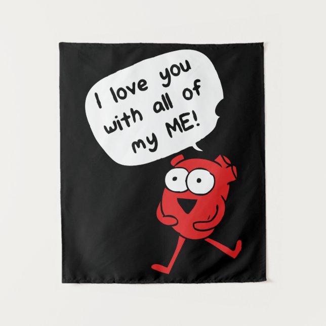 Tapete De Parede I Love You With All My Me – Cute Valentine (Frente)