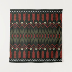 Tapete De Parede ikat Pattern. Encaminhamento geométrico sem costu