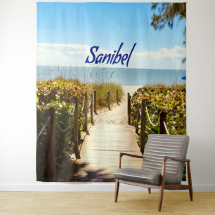 Tapete De Parede Ilha Sanibel Flórida Praia Oceano