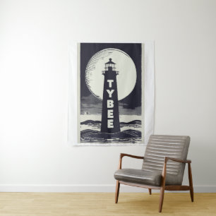 Tapete De Parede Ilha Tybee Georgia Lighthouse Moon