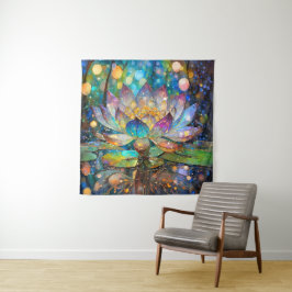 Tapete De Parede Illuminated Blooming Lotus Flower