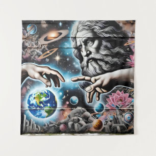 Tapete De Parede  illustration of god creating the universe