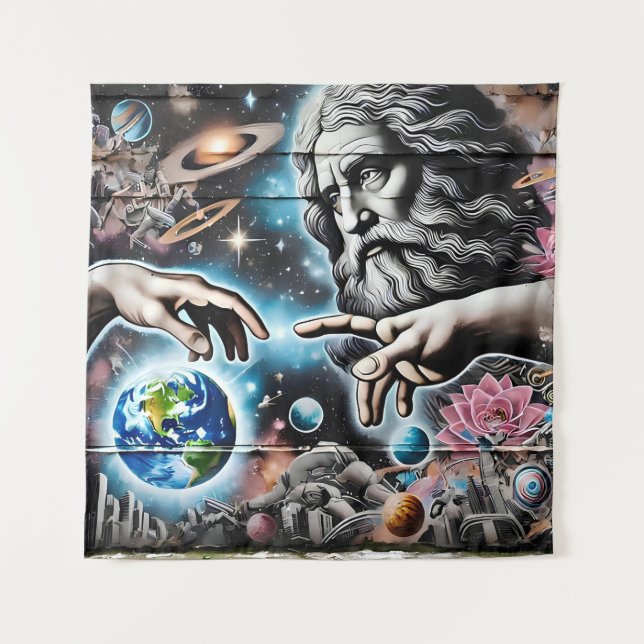 Tapete De Parede  illustration of god creating the universe (Frente)