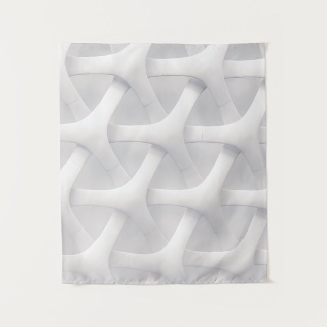 Tapete De Parede Ilusões ópticas brancas e cinzas (Frente)