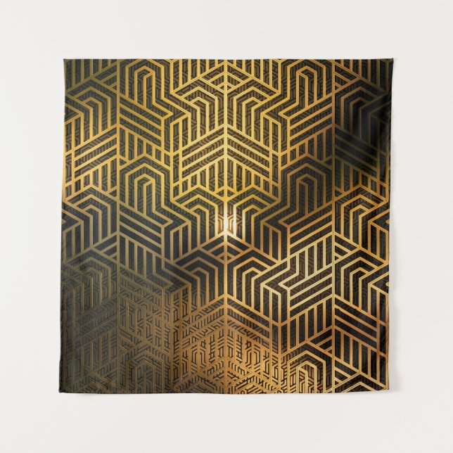 Tapete De Parede Ilustração 3D Art Deco, Papel de Parede de Anúncio (Frente)