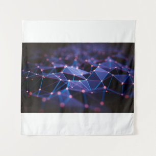 Tapete De Parede Ilustração 3D. fundo abstrato, conexão a