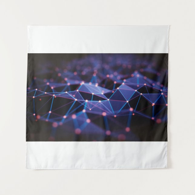 Tapete De Parede Ilustração 3D. fundo abstrato, conexão a (Frente)