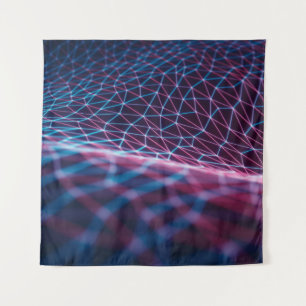 Tapete De Parede Ilustração 3D, malha gravada representando estagiá