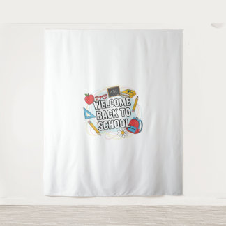 Tapete De Parede Ilustração Colorida de Volta à Escola