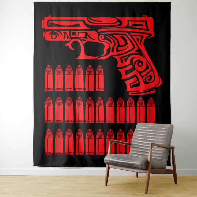 Tapete De Parede Ilustração de Arma Tribal (In Situ)