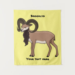 Tapete De Parede Ilustração de cabra Mouflon