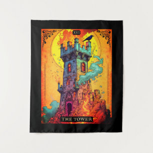 Tapete De Parede Ilustração de Carta de Tarot, A Torre
