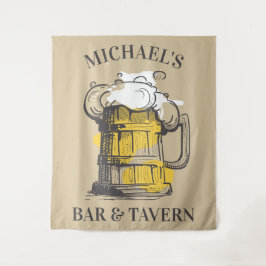 Tapete De Parede Ilustração de Cerveja de Texto Personalizado