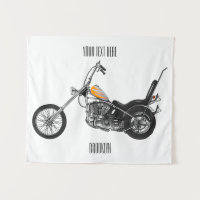 Ilustração de desenho animado Chopper Motorcycle 1
