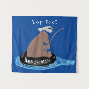 Tapete De Parede Ilustração de desenho animado da pesca de filhot