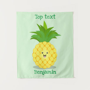 Tapete De Parede Ilustração de desenho animado de abacaxi