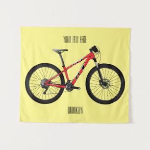 Tapete De Parede Ilustração de desenho animado de bicicleta