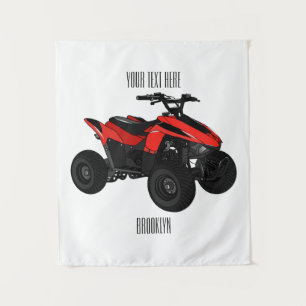 Tapete De Parede Ilustração de desenho animado de bicicleta atv