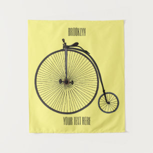 Tapete De Parede Ilustração de desenho animado de bicicleta de alta