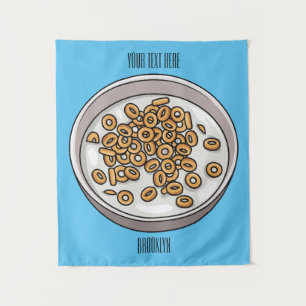 Tapete De Parede Ilustração de desenho animado de cereais