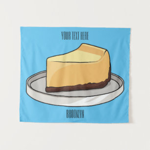 Tapete De Parede Ilustração de desenho animado de cheesecake