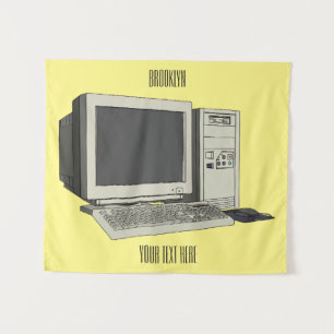 Tapete De Parede Ilustração de desenho animado de computador