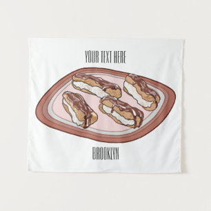 Tapete De Parede Ilustração de desenho animado de eclair de chocola
