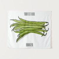 Ilustração de desenho animado de feijão verde